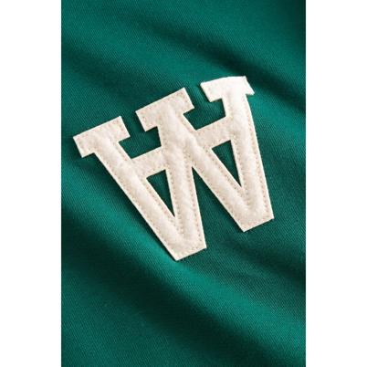 Wood Wood Ian Hoodie Emerald Green logo